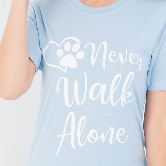 Never Walk Alone Tee Baby Blue - Picture 1 of 2